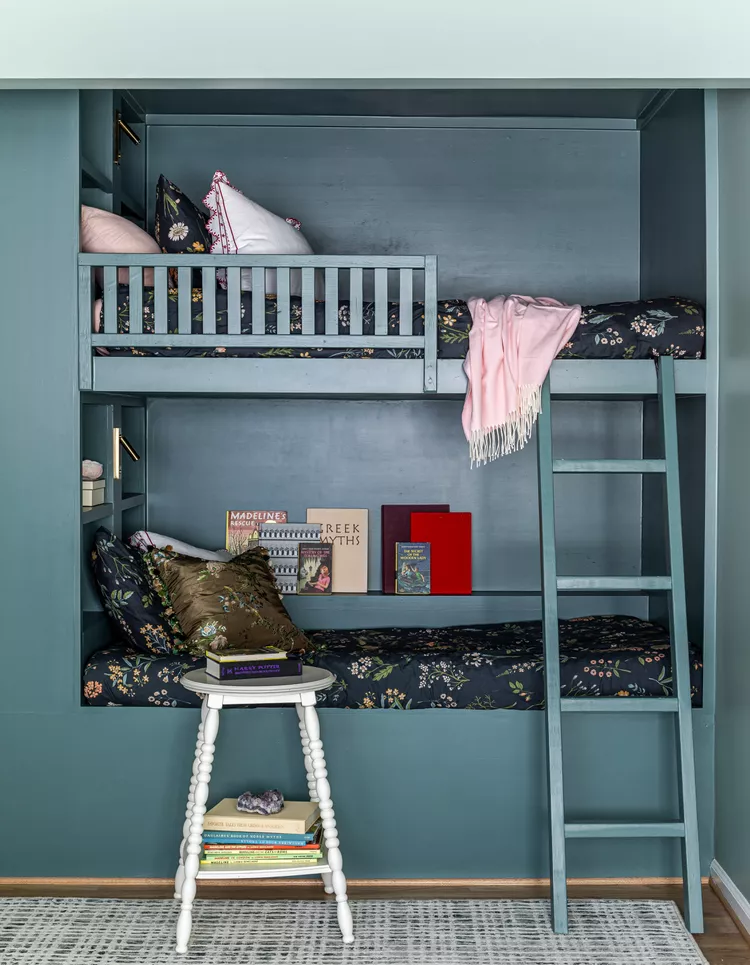 Monochromatic Blue Alcove Bed