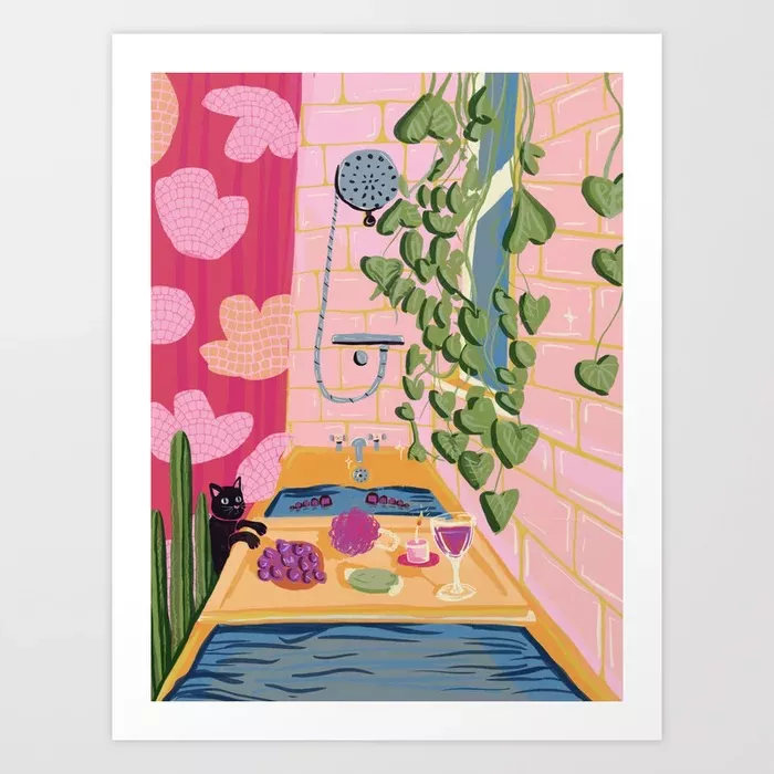 Leeya Makes Noise Soak and Relax Art Print