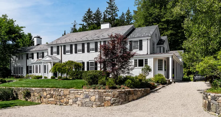 New England Colonial Revival-Style Home Facade