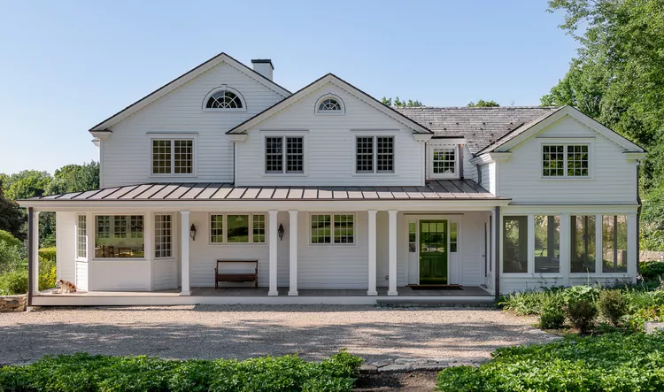 Back of Colonial-Revival Home After Renovation