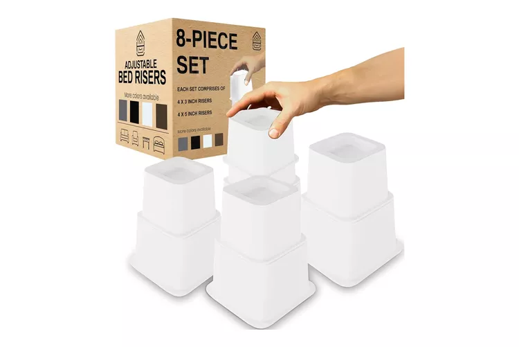 Home Intuition 8 Piece Bed Risers