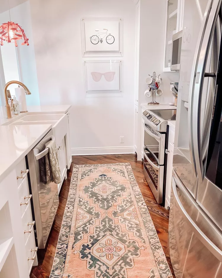 Small Pink Galley Kitchen
