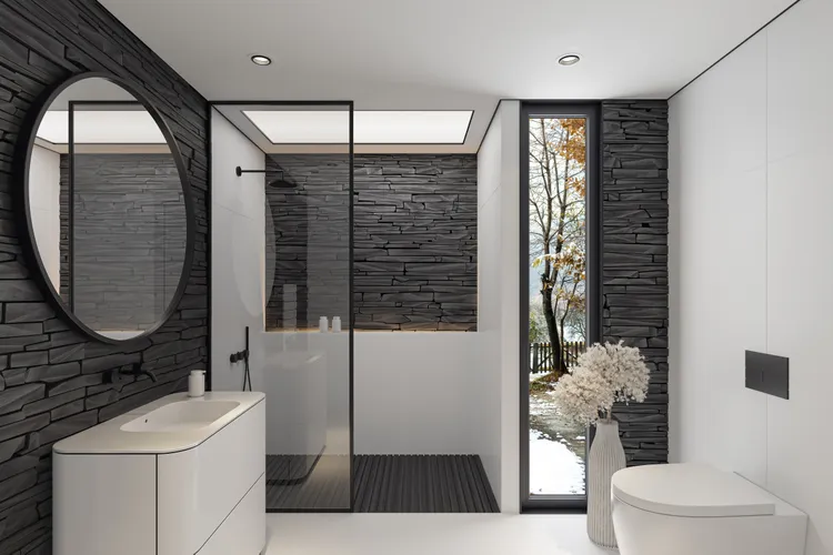 Large Showers With Partial Doors