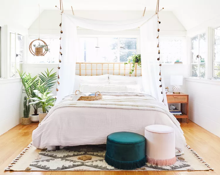 Boho-Style Canopy Bed