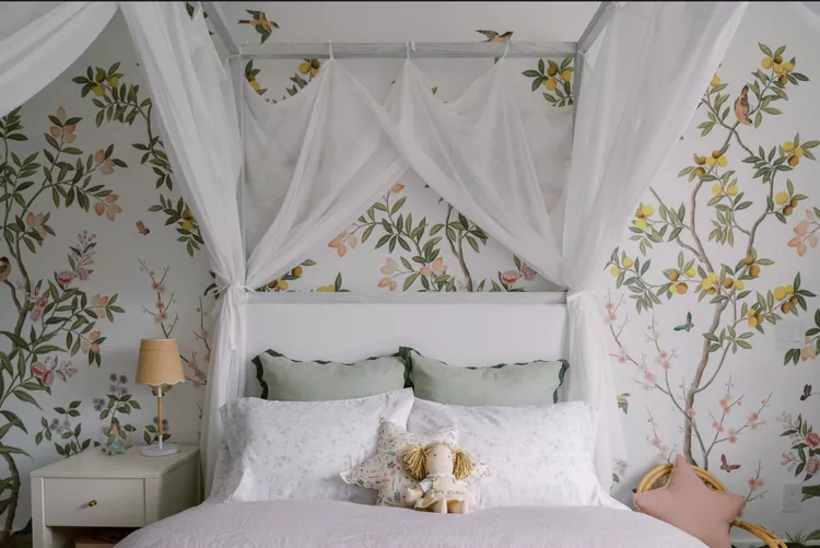 All-White Canopy Bed