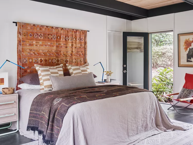 Use Drapery as a Headboard