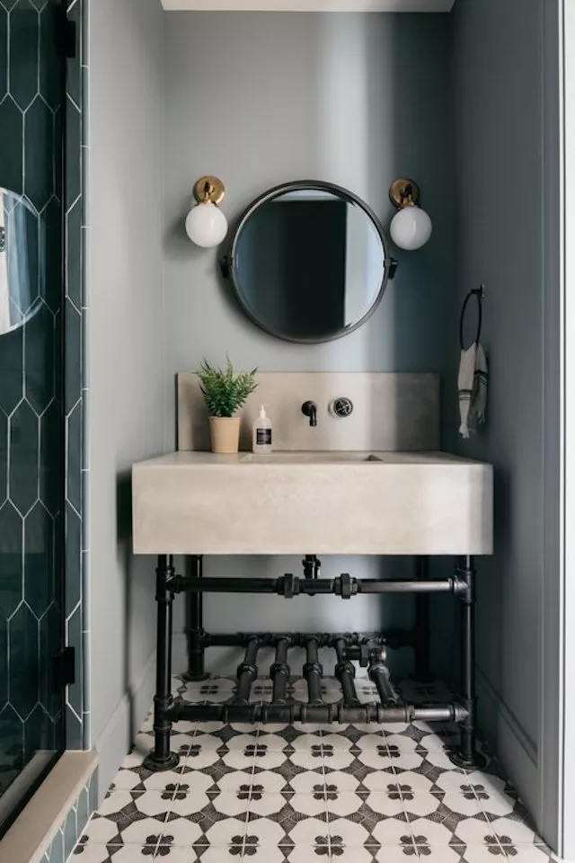 Industrial-Style Teen Bathroom
