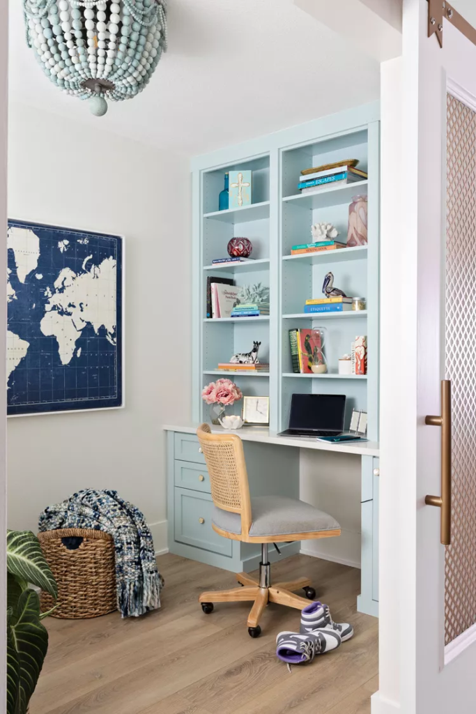 Add a Colorful Built-in Desk