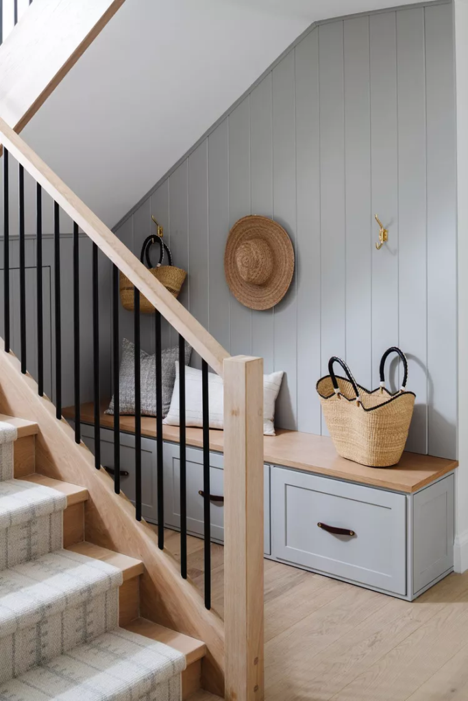 Add a Mudroom Under the Stairs